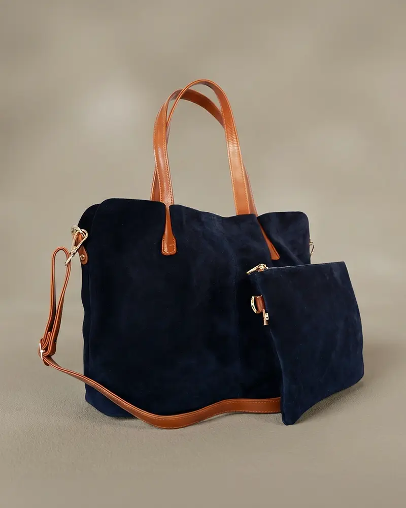 353507 Nubuk Leather Katlanabilir Bayan Shoulder Bag - main view